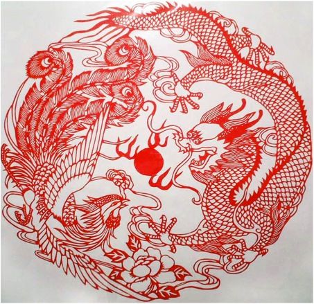 新中式凤凰龙图案地毯贴图-高端定制