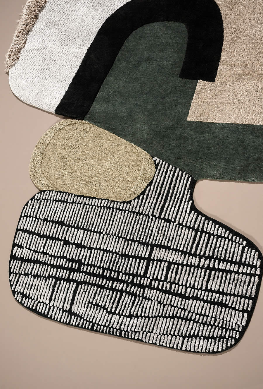 现代创意几何异形图案地毯贴图