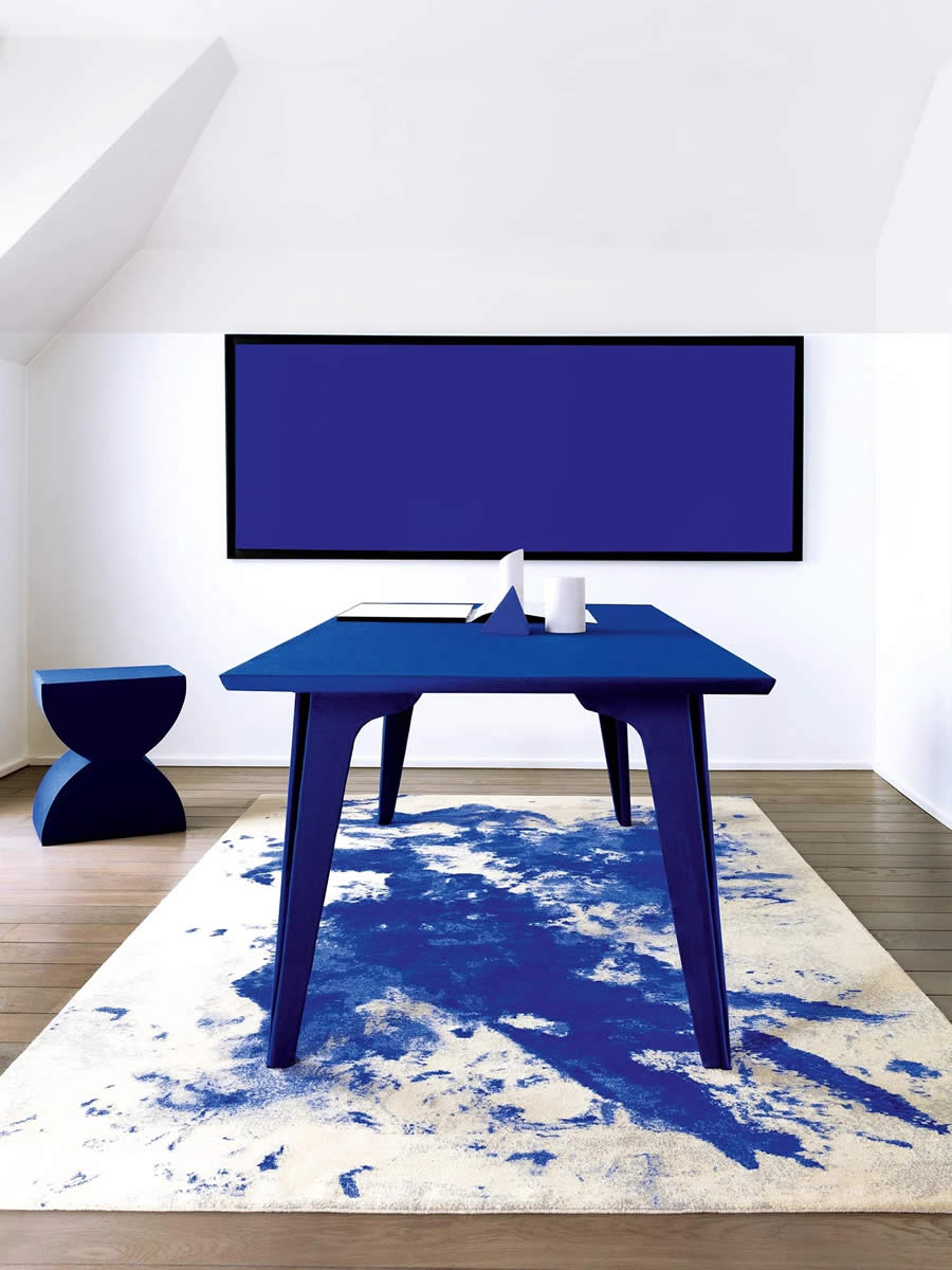克莱因蓝地毯抽象图案地毯贴图
