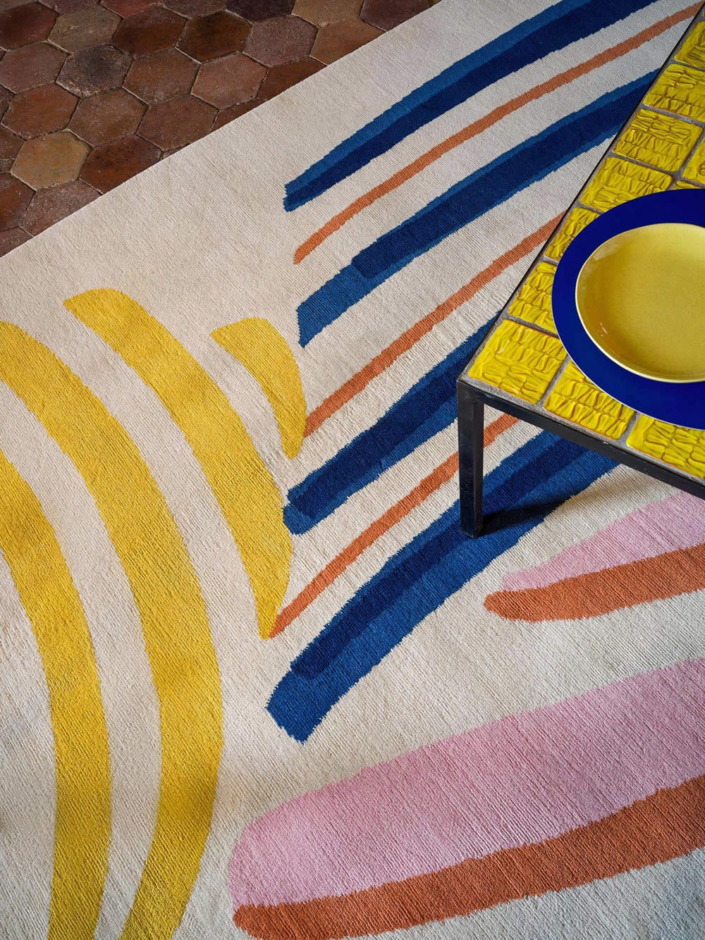 现代简约几何条纹图案地毯贴图