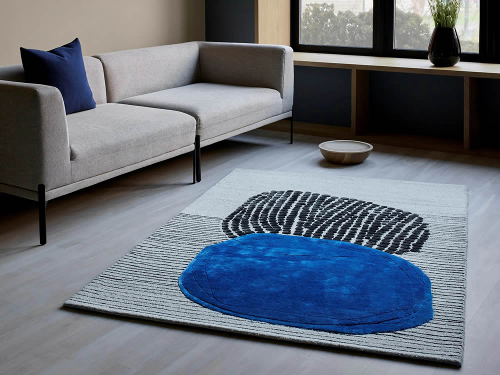现代简约羊毛加丝地毯贴图