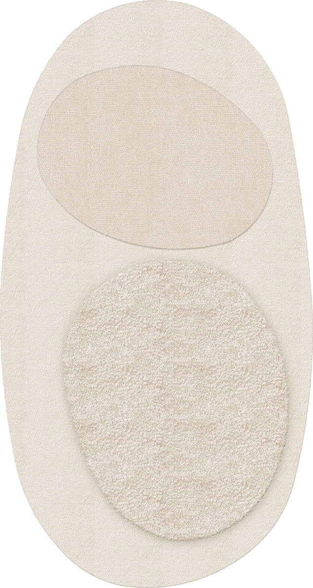 现代简约不规则椭圆形凹凸地毯贴图