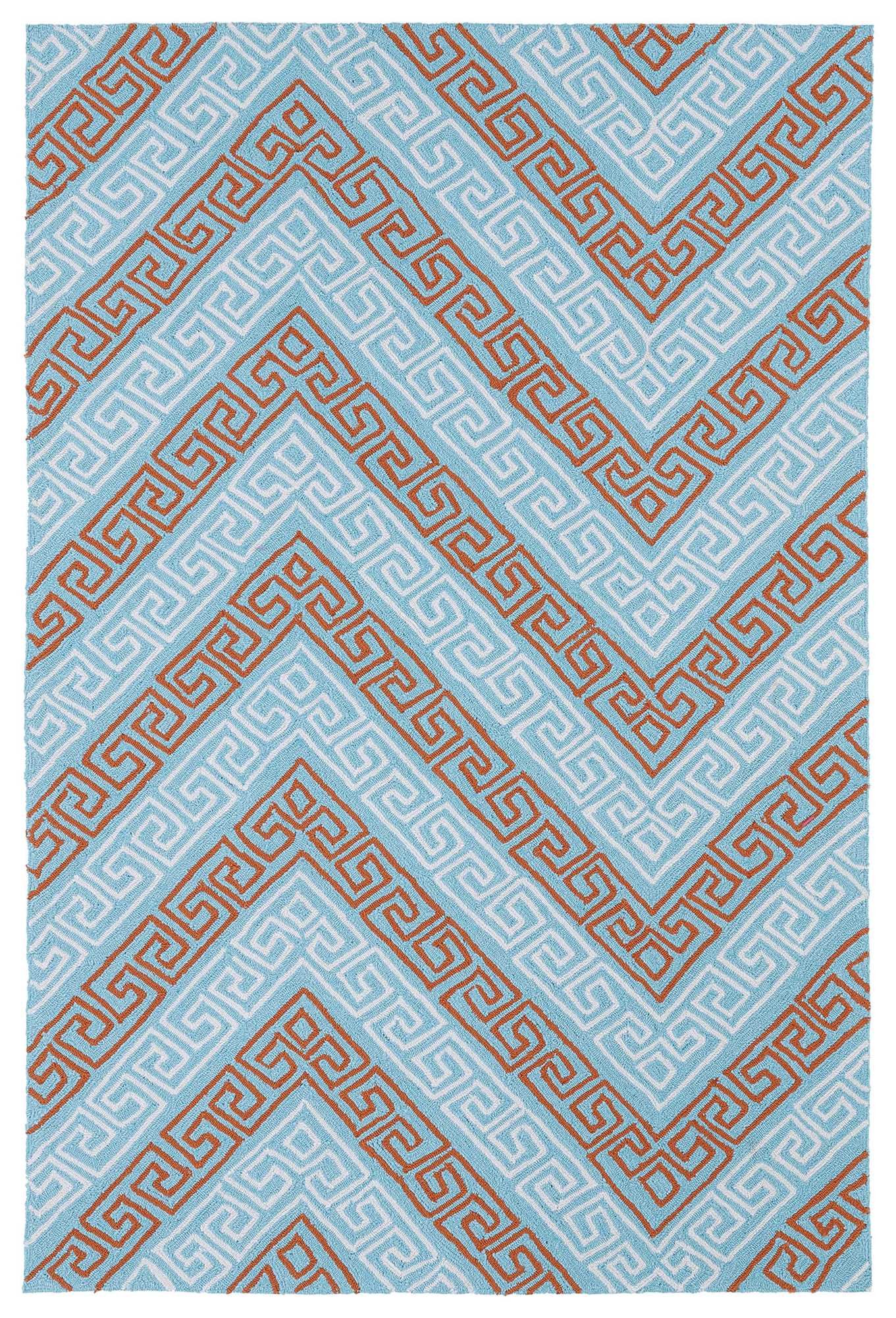 新中式古典蓝色几何图形地毯贴图