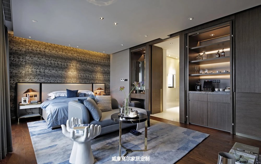 上海A3户型样板房客厅卧室地毯案例效果图