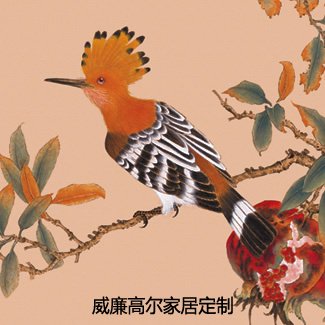 中式田园工笔花鸟装饰-2