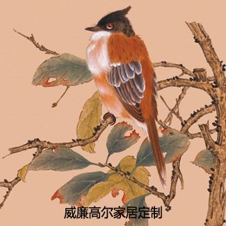 中式田园工笔花鸟装饰-8