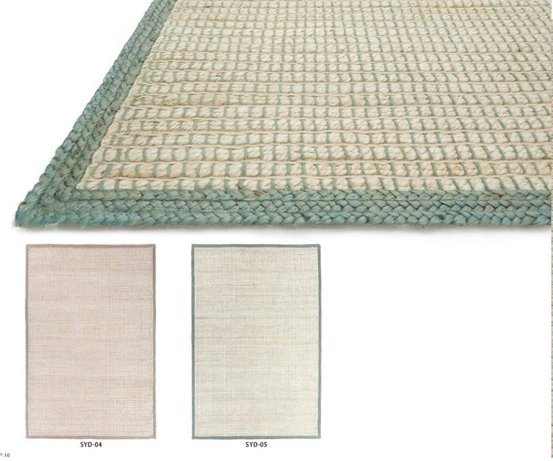 印度进口手工编织黄麻地毯-悉尼