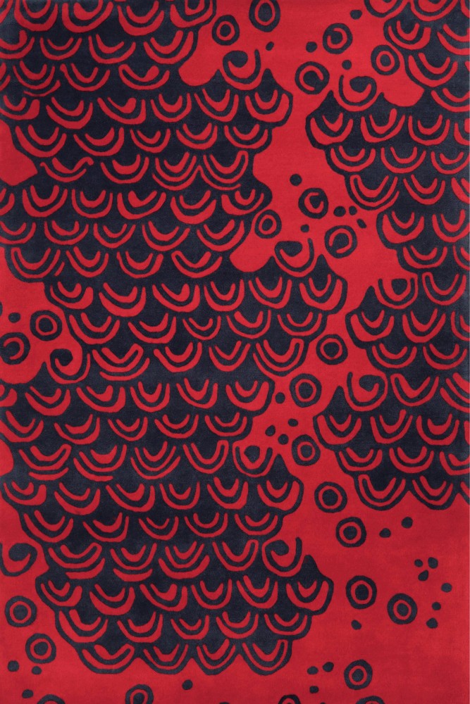 新中式红色纹理地毯贴图
