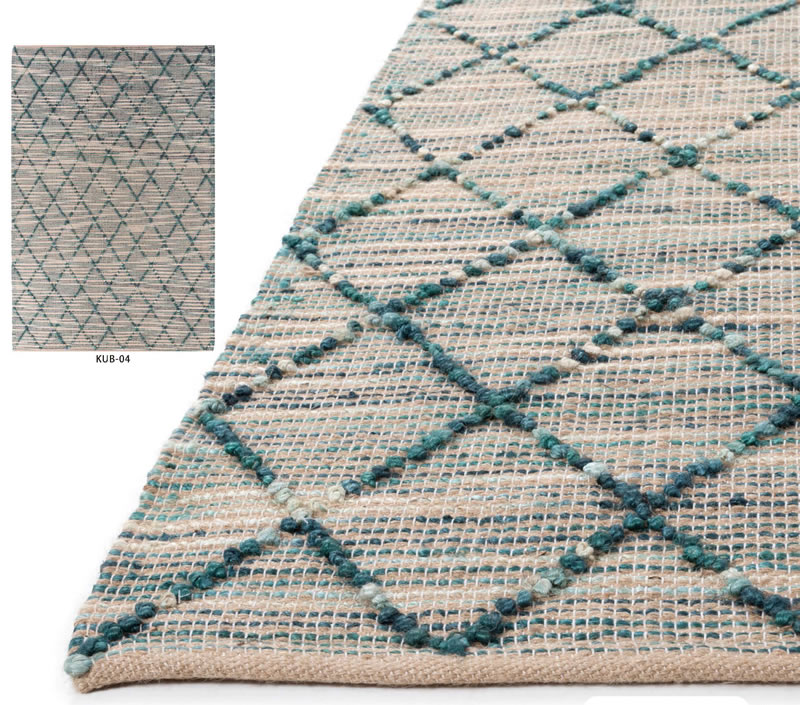 印度进口黄麻手工编织地毯-古巴
