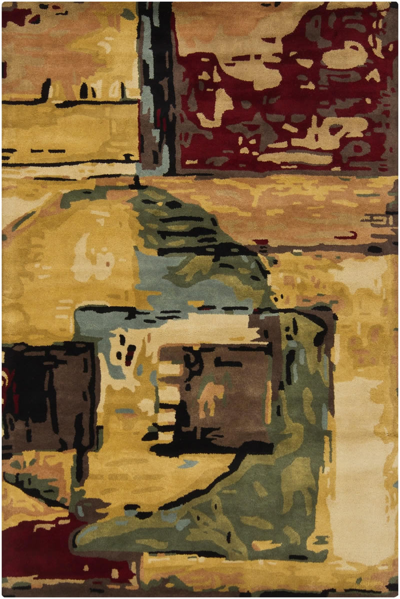 田园风格咖色抽象图案地毯贴图