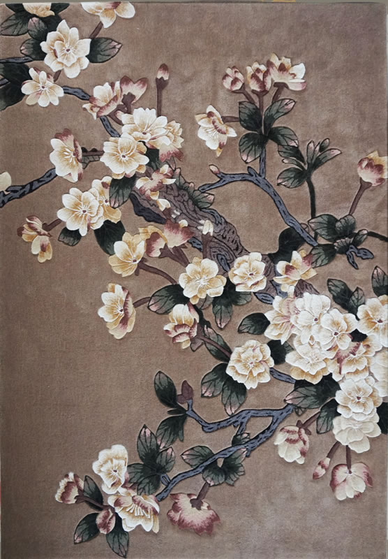 新中式风格梅花图案地毯贴图