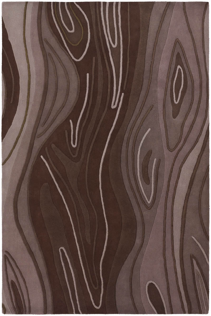 现代简约咖色水纹图案地毯贴图