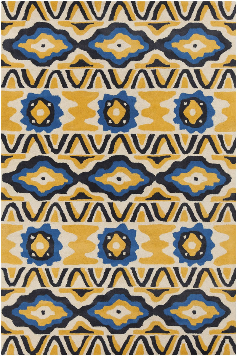 现代风格黄色抽象图案地毯贴图