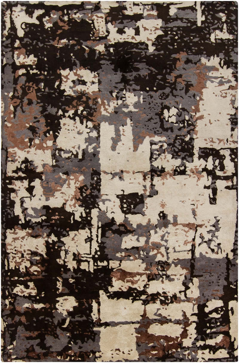 现代风格深灰色抽象图案地毯贴图