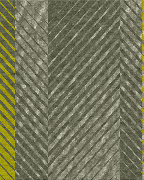 现代风格灰绿色几何斜纹地毯贴图