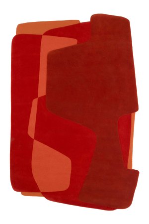 现代风格红色儿童异形图案地毯贴图
