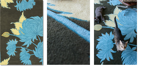 新中式风格牡丹花图案地毯贴图