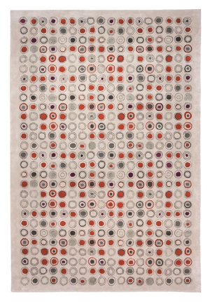 现代简约彩色圆圈图案地毯贴图