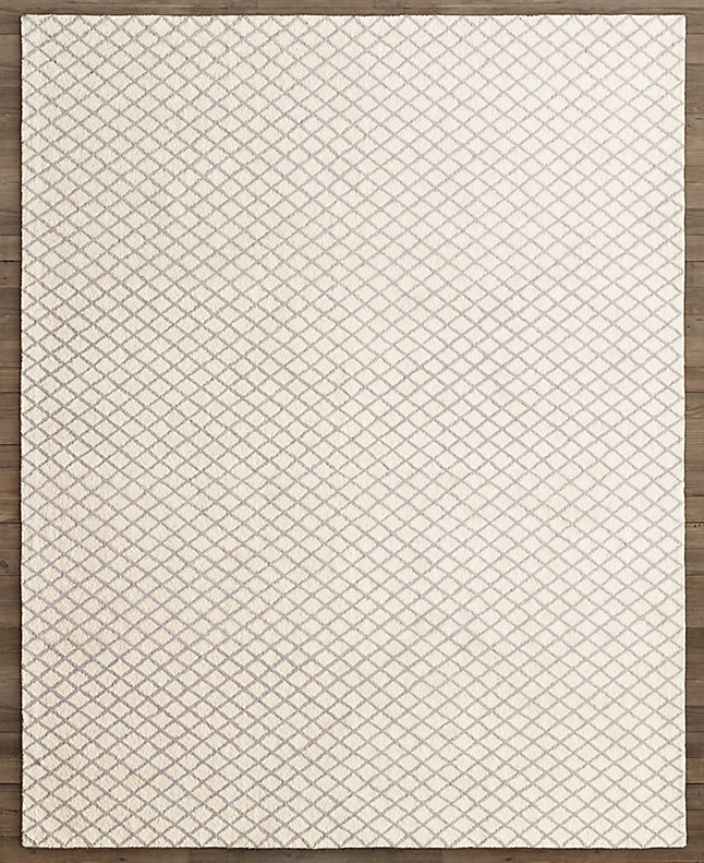 现代风格米白色几何图案地毯贴图