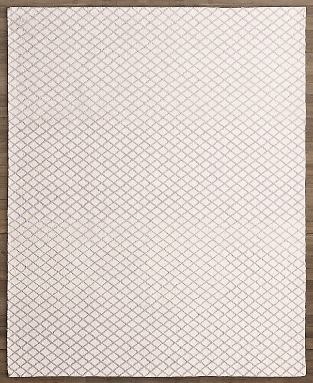 现代风格米白色紫色几何线条地毯贴图
