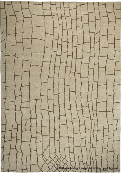 现代风格杏仁色几何图案地毯贴图