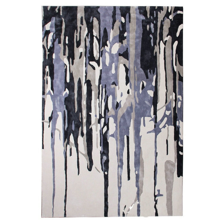 现代简约风格紫灰色抽象图案地毯贴图