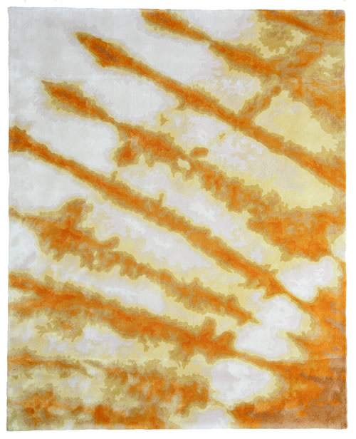 现代风格橙色渐变抽象图案地毯贴图