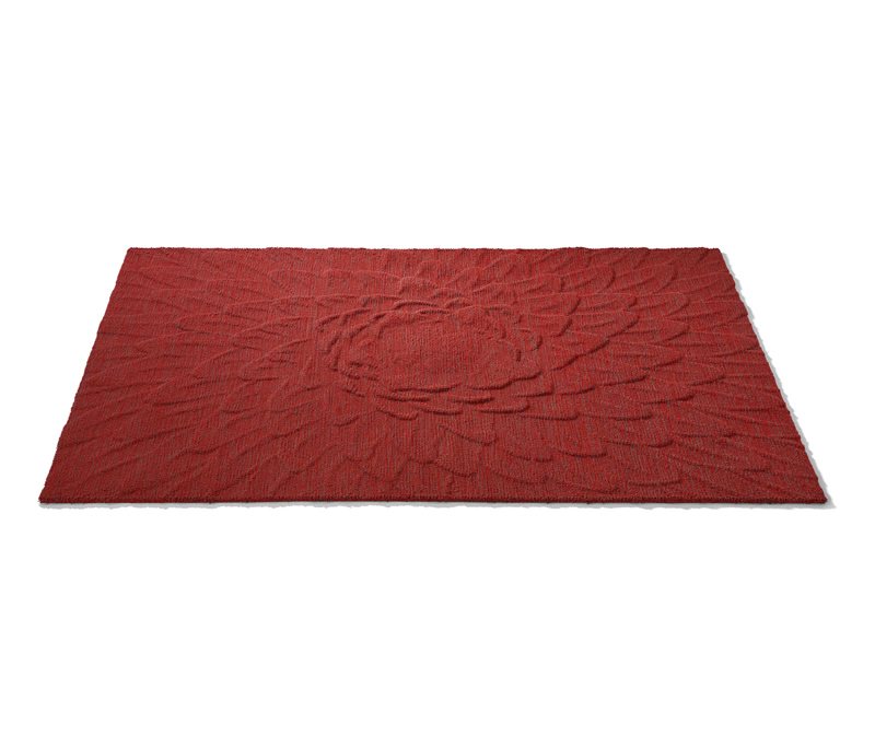 现代风格红色纯色花纹图案地毯贴图