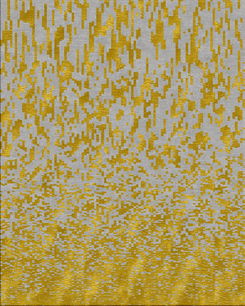 现代简约金黄色抽象图案地毯贴图