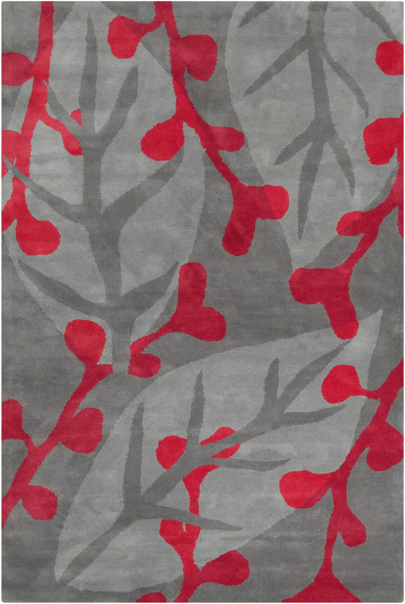 现代风格灰色珊瑚叶子图案地毯贴图