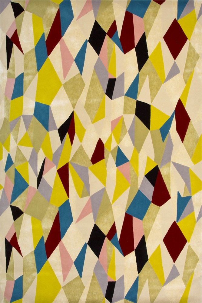 北欧风格几何彩色图案地毯贴图