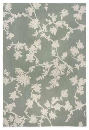 新中式白色植物图案地毯贴图