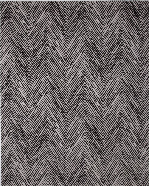 现代风格黑白几何波纹图案地毯贴图