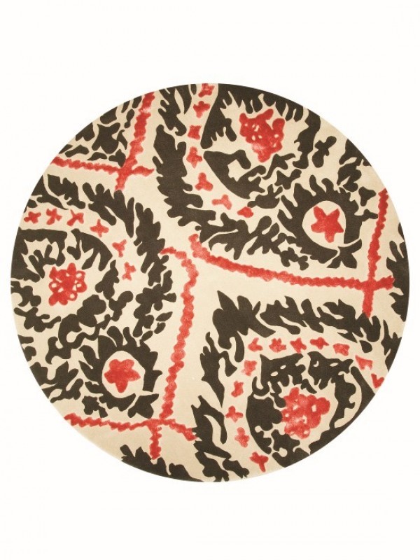 新中式圆形花纹图案地毯贴图