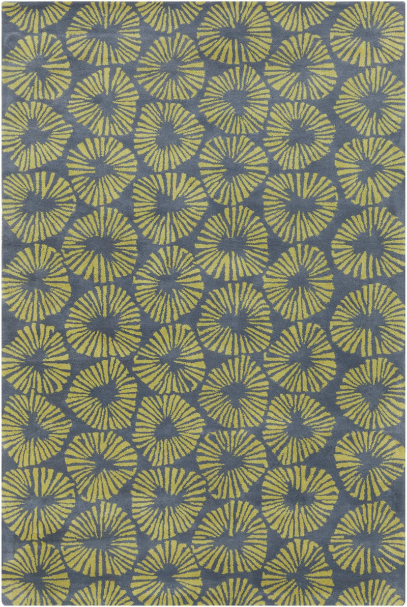 新中式风格圆形叶子图案地毯贴图