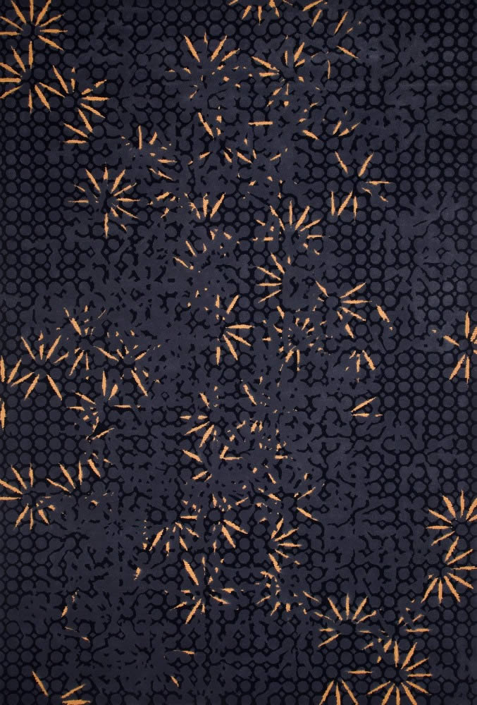 现代风格墨色简单抽象图案地毯贴图