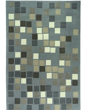 现代风格浅灰色几何格子图案地毯贴图