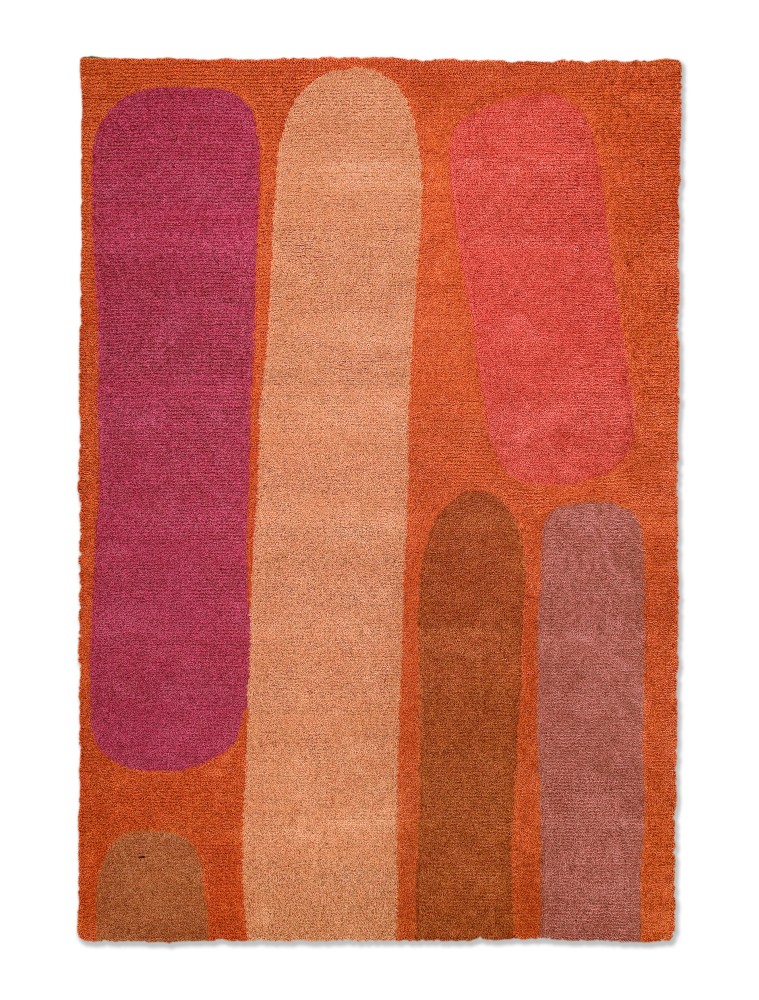 现代风格橙色简单图案儿童地毯贴图