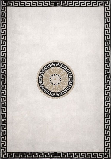 新中式黑白简单图案地毯贴图