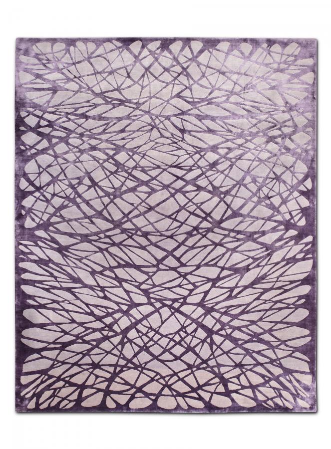 新中式紫色几何地毯贴图-高端定制