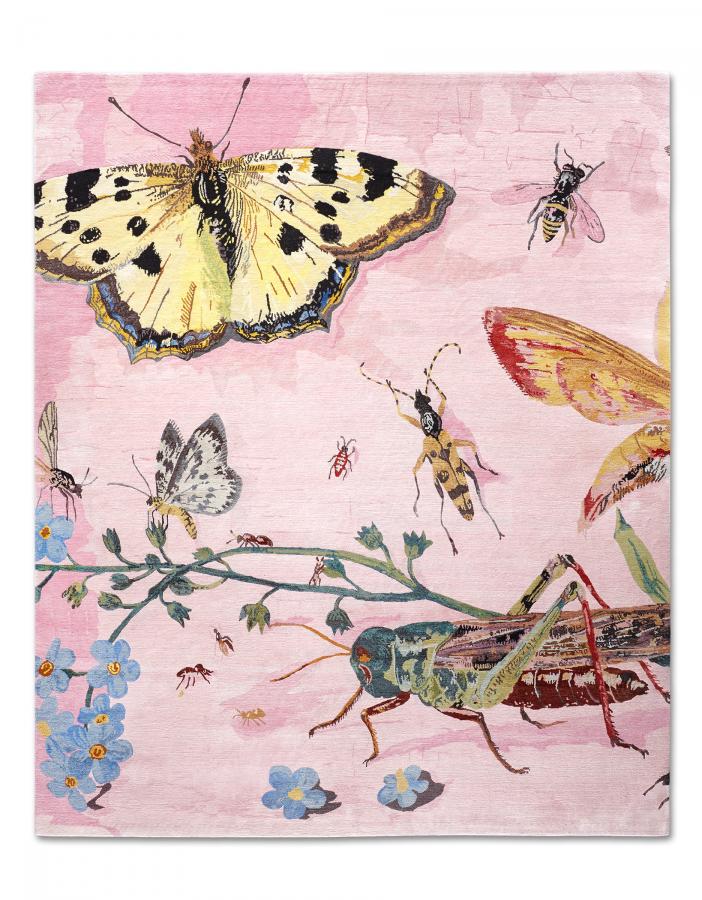 新中式蝴蝶昆虫图案地毯贴图-高端定制-2