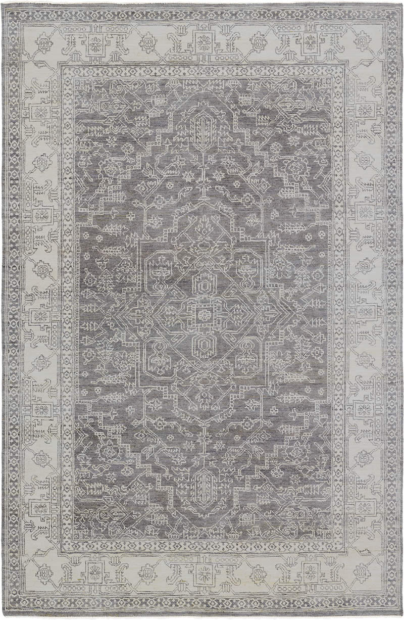 美式复古灰色几何线条图案地毯贴图-高端定制