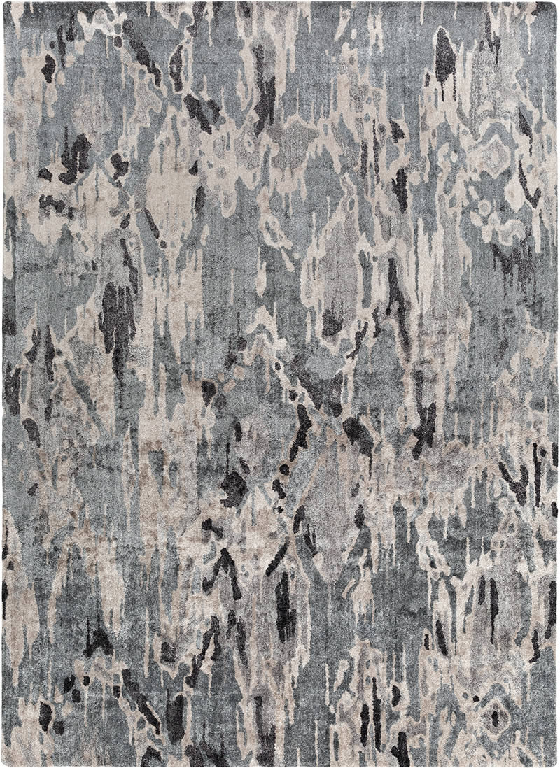 美式灰墨色抽象图案地毯贴图-高端定制