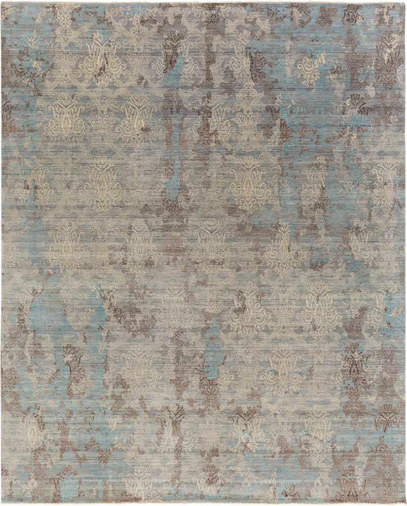 美式风格波西米亚花纹图案地毯贴图-高端定制