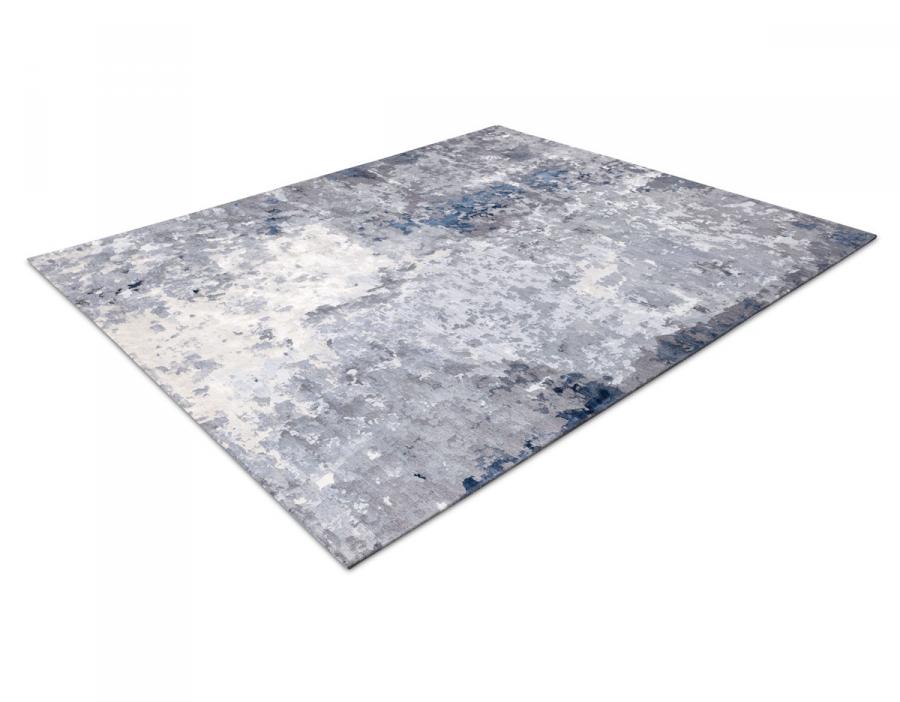 新中式灰色抽象图案地毯贴图-高端定制