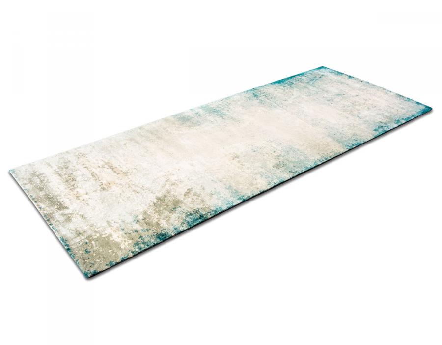 新中式蓝白色抽象过道地毯贴图-高端定制
