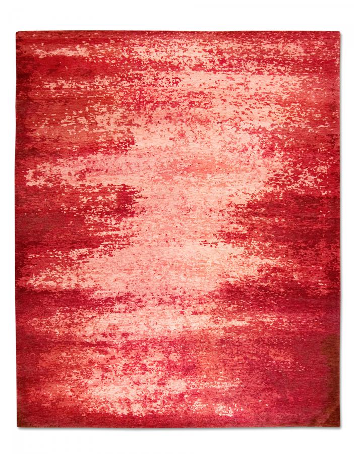 新中式红色抽象图案地毯贴图-高端定制