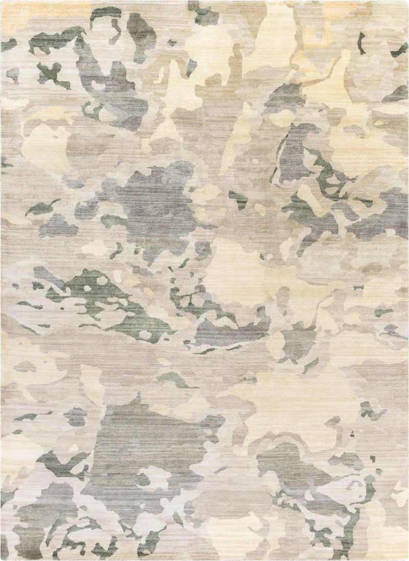 现代美式浅咖色抽象图案地毯贴图