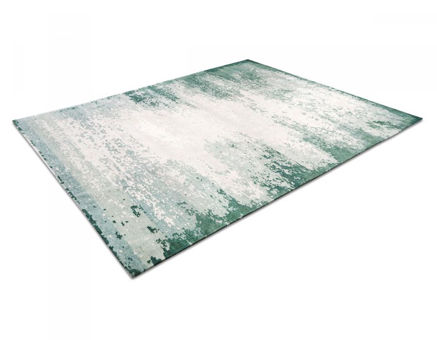 新中式灰绿色抽象图案地毯贴图-高端定制