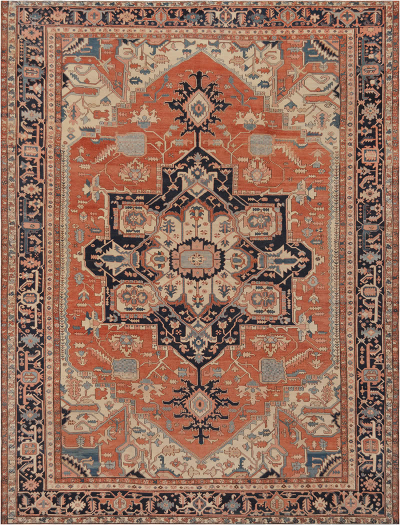 美式风格复古花纹图案地毯贴图-高端定制-5